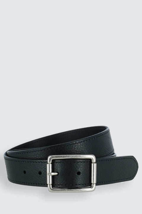 Newcastle Natural Grain Leather Belt with Roller Buckle