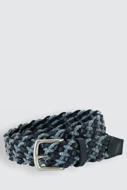 Cashmere Cord and Como Leather Braided Belt