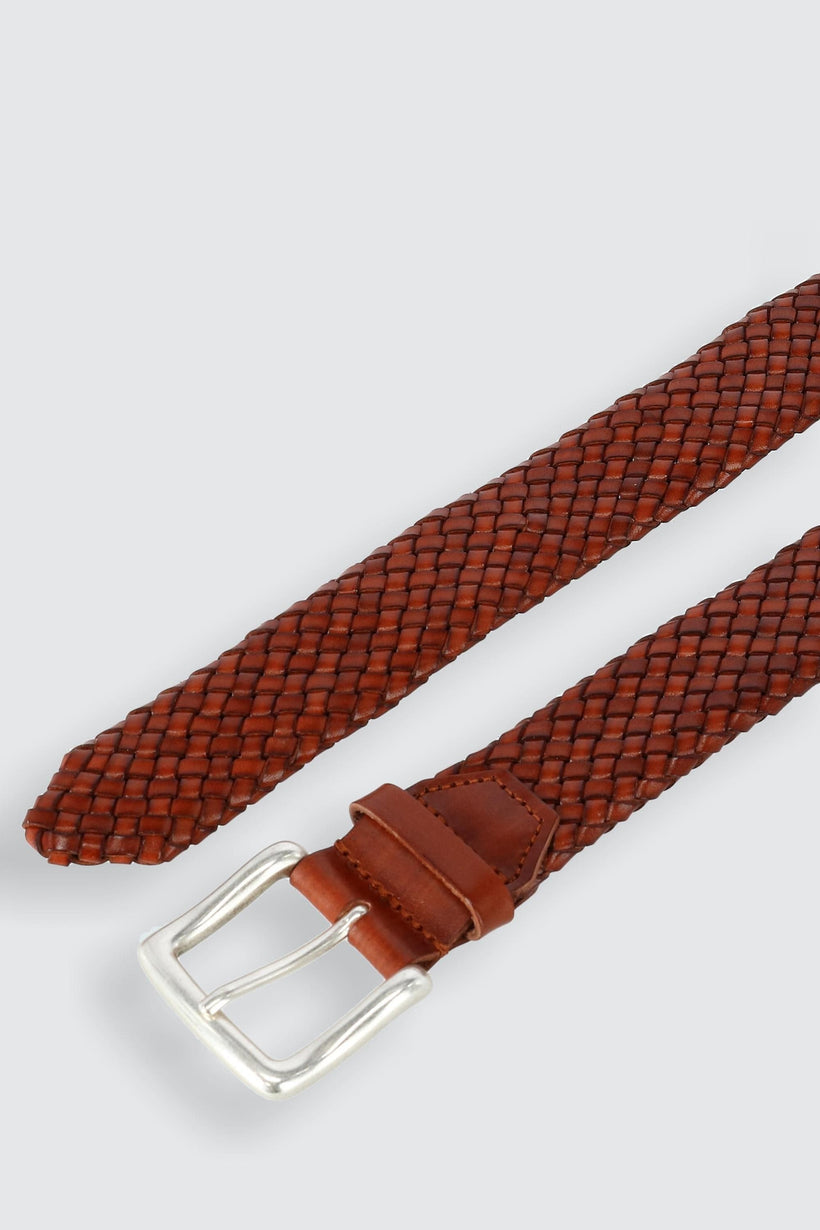 Toscana Leather Tubular Braided Belt by CrookhornDavis | Shop Men's ...