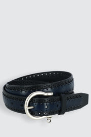 Palazzo Perforated Two Tone Belt
