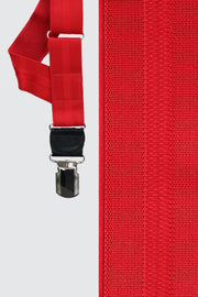 Side Clip Elastic Jacquard Striped Braces