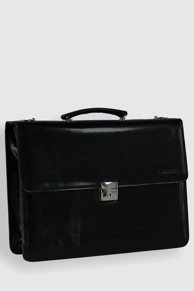 Hand Stained Vegetable Tanned Italian Leather Briefcase